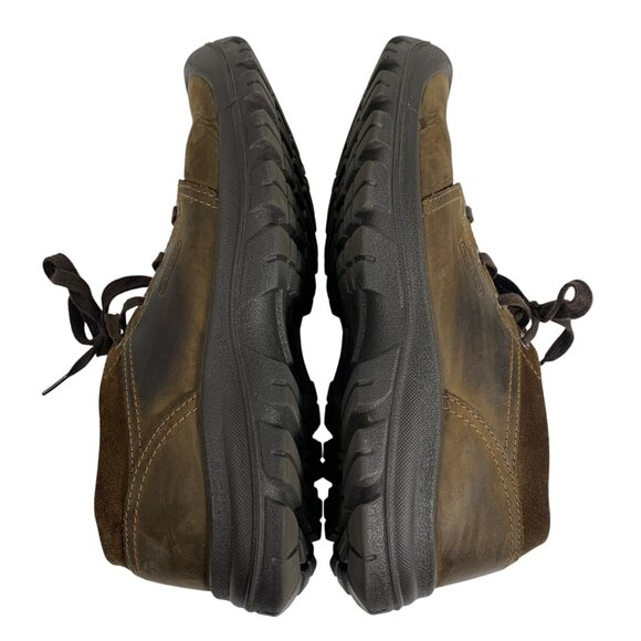 Keen Mens Size 12M Briggs II Brown Leather Lace-Up Hiking Shoes Rubber Toe Cap - Picture 9 of 11